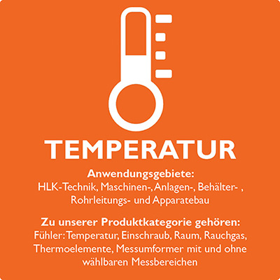 Produktkategoriebild: TEMPERATUR-Logo +Kategoriebeschreibung / Produktübersicht