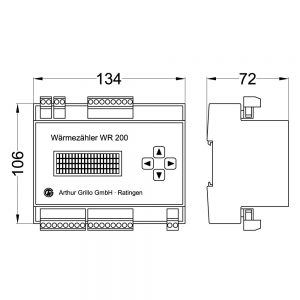 WR200 Abmessungen 1000x1000 300x300 - Wäremezähler WR200F