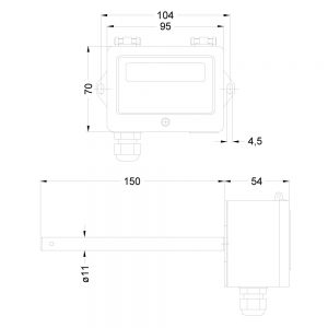 PFT28K Abmessung 1000x1000 300x300 - Klimamessumformer PFT28