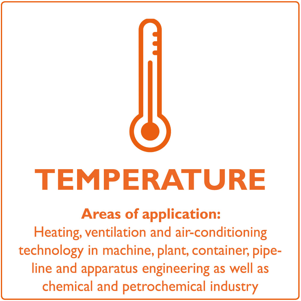 Field of application: temperature